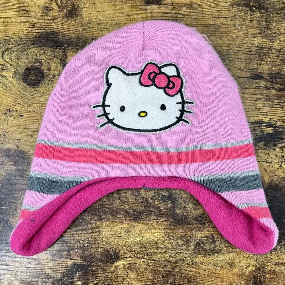 Hello Kitty Sanrio 2017 Pink Girls Beanie Hat